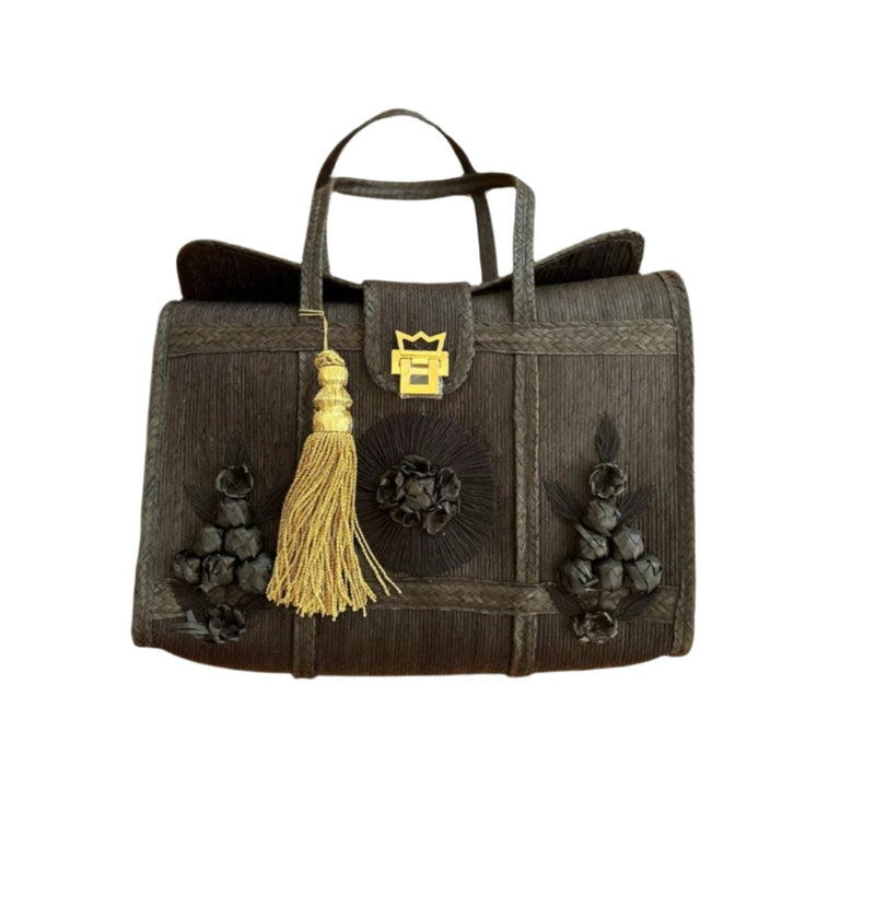 Carlota Obsidian Black Bag